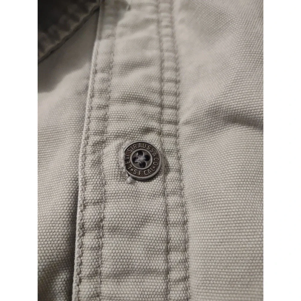 Levi's Strauss Flannel Lined Chore Shacket L Work Casual Career‎ Heavyduty Warm - Picture 3 of 6